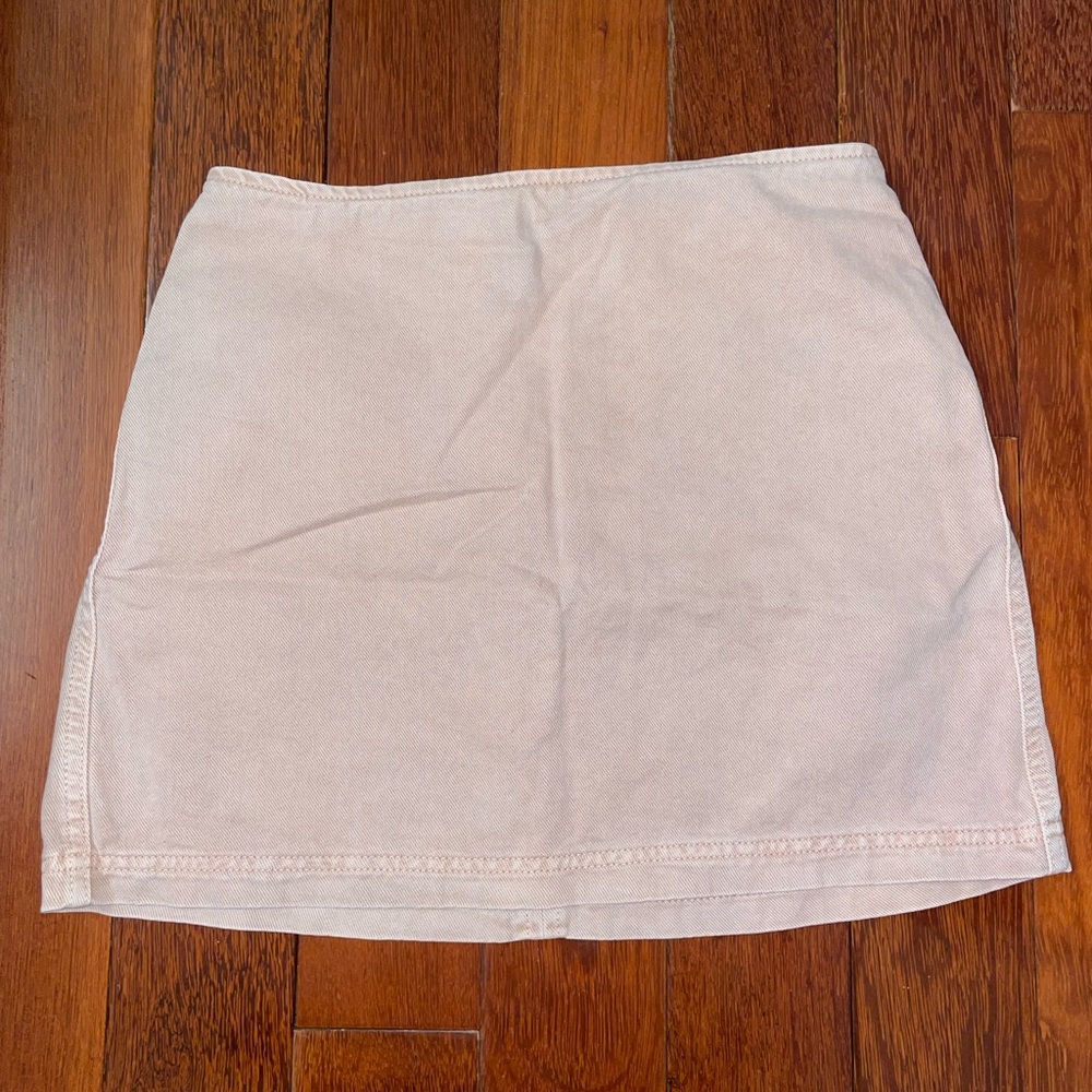 Pink Denim Skirt